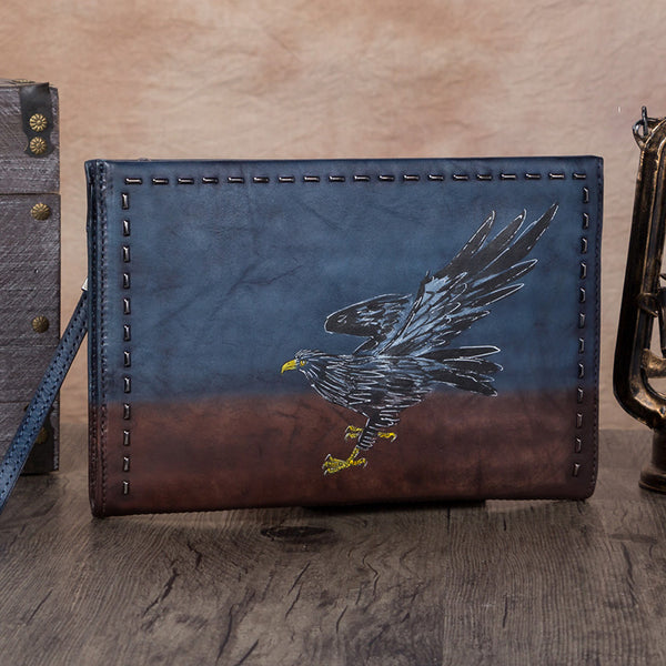 Handmade Genuine Leather Clutch Handbag Wallet Purse Accessories Gift Women beautiful