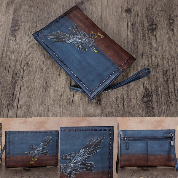 Handmade Genuine Leather Clutch Handbag Wallet Purse Accessories Gift Women gift