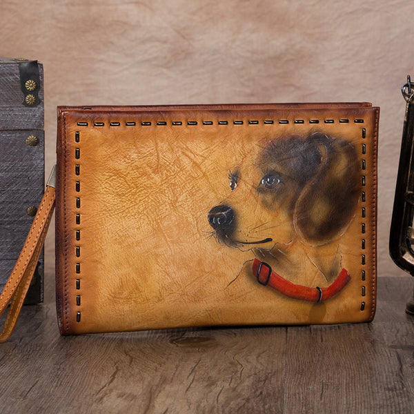 Handmade Genuine Leather Clutch Handbag Wallet Purse Accessories Gift Women