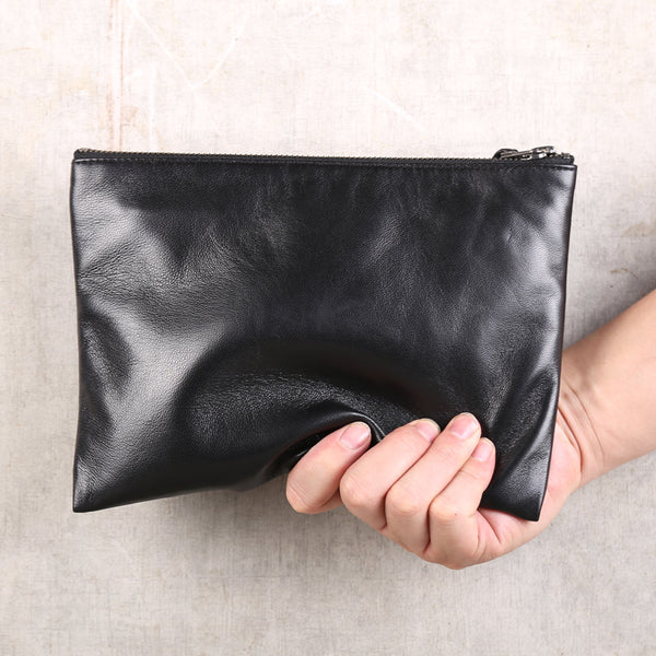Handmade Genuine Leather Clutches Handbags Phone Case Women Men fashionable