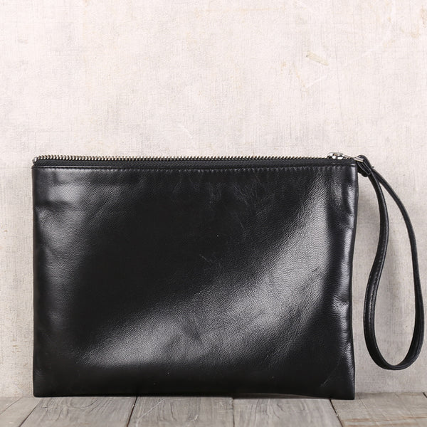 Handmade Genuine Leather Clutches Handbags Phone Case Women Men