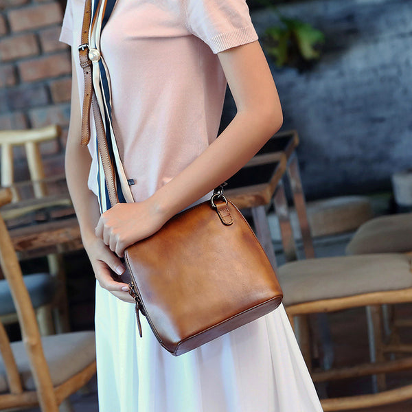 Handmade Genuine Leather Crossbody Shoulder Bags Purses Accessories Gift Women beautiful