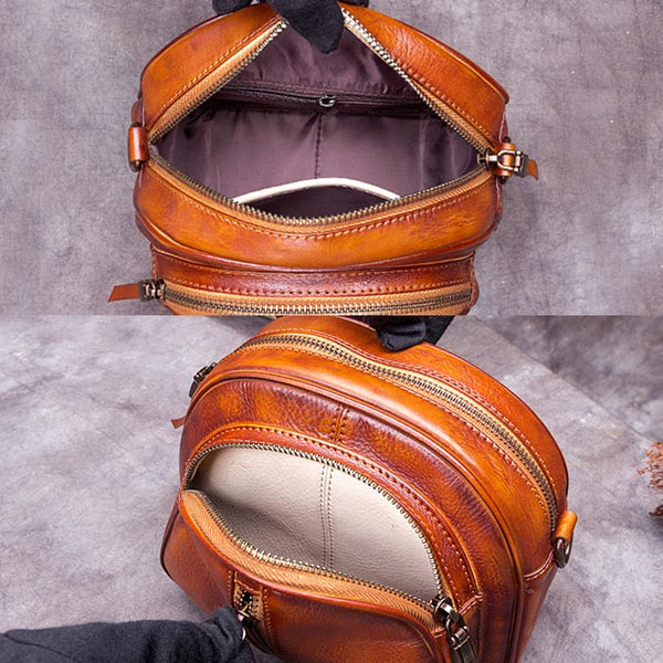 Handmade Genuine Leather Crossbody Shoulder Bags Purses Accessories Gift Women details