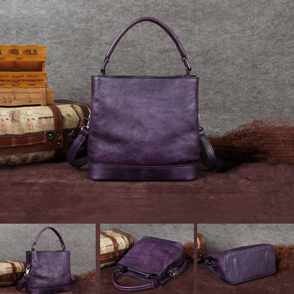 Handmade Genuine Leather Handbags Crossbody Shoulder Bags Purses Accessories Gift Women beautiful