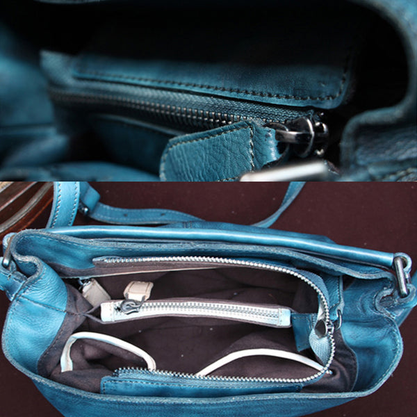 Handmade Genuine Leather Handbags Crossbody Shoulder Bags Purses Accessories Gift Women cowhide