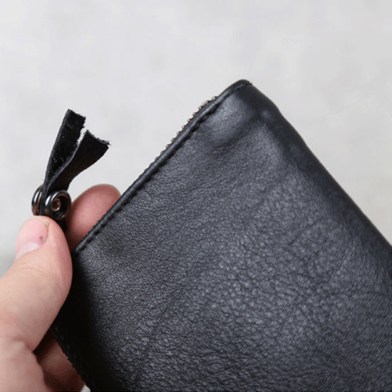 Handmade Genuine Leather Key Wallets Coin Purse Card Wallet Women Men Quality