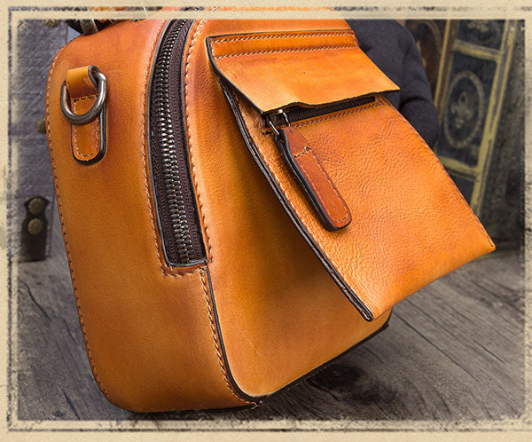 Handmade Genuine Leather Mini Handbag Crossbody Shoulder Bags Purses Women beautiful