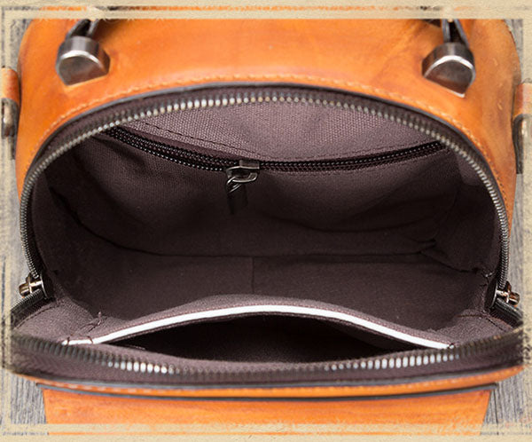 Handmade Genuine Leather Mini Handbag Crossbody Shoulder Bags Purses Women chic