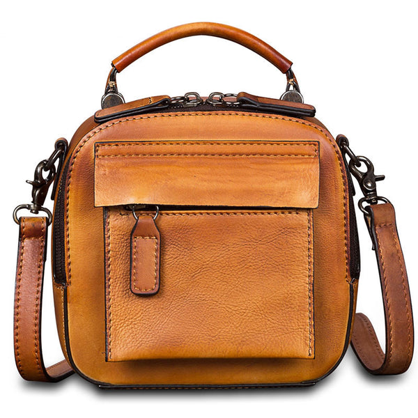 Handmade Genuine Leather Mini Handbag Crossbody Shoulder Bags Purses Women fashionable