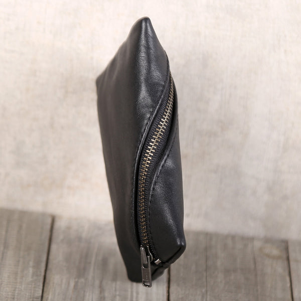 Unique Womens Leather Small Zip Wallet Leather Coin Purse for Women