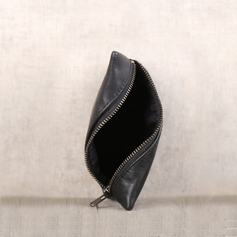 Leather Zip Around Small Wallet Handmade Women Wallet Clutch 