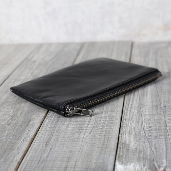 Handmade Genuine Leather Short Slim Wallets Coin Purse Card Wallet Women Men slim