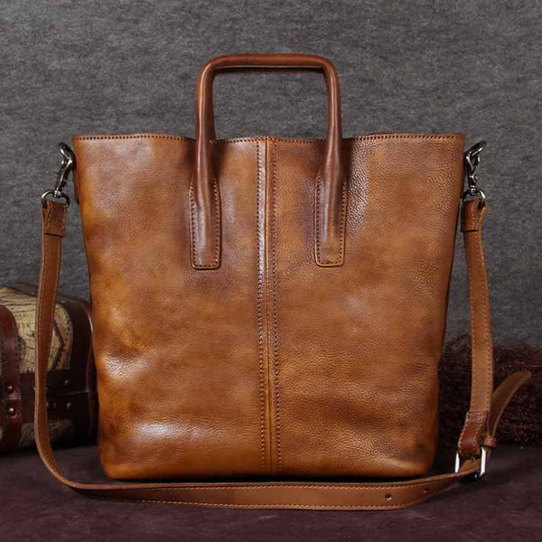 Vintage Leather Womens Tote Bag Leather Shoulder Bag Handbags for Women