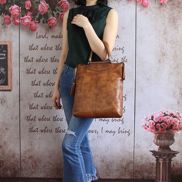 Handmade Genuine Leather Totes Handbags Crossbody Shoulder Bags Purses Accessories Gift Women chic