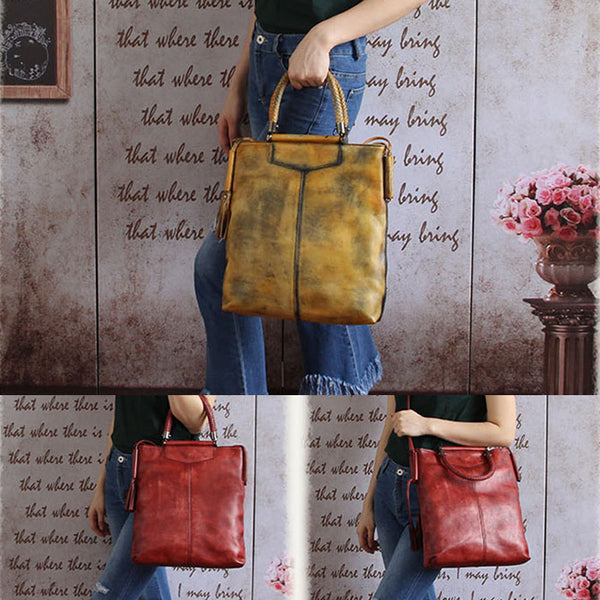 Handmade Genuine Leather Totes Handbags Crossbody Shoulder Bags Purses Accessories Gift Women fashionable