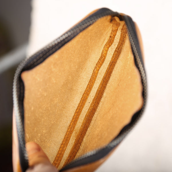 Unique Womens Transparent Wallet Brown Leather Clutch for Women