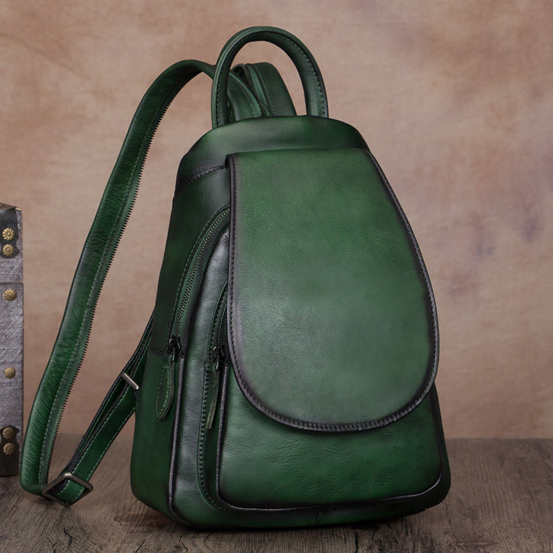 backpack laptop female Womens Brown Dyeing Leather Backpack Purse Laptop Book Bag for Women – igemstonejewelry