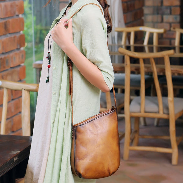 Handmade Genuine Leather Vintage Crossbody Shoulder Bags Purses Women beautiful 1