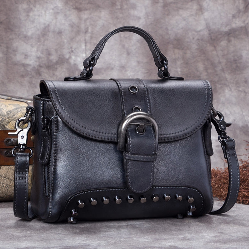  Ulisty Genuine Leather Cowhide Shoulder Bag Small Handbag  Vintage Retro Embossed Crossbody Bag Messenger for Women/Girls Black :  Clothing, Shoes & Jewelry