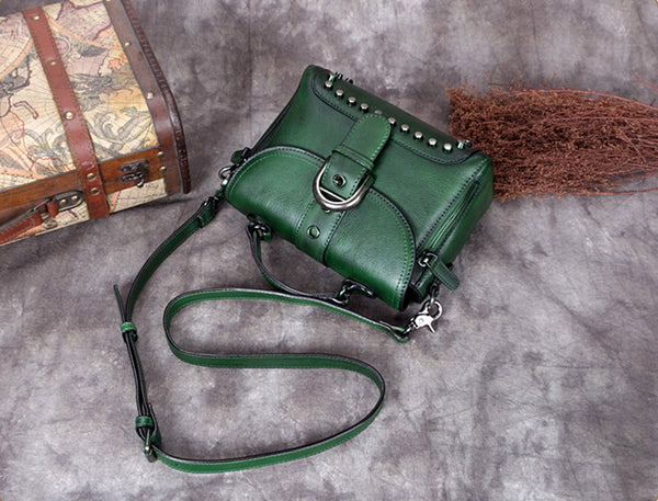 Handmade Genuine Leather Vintage Handbag Crossbody Shoulder Bags Purses Women Vintage