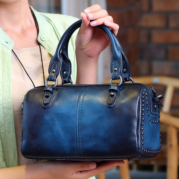 Handmade Genuine Leather Vintage Handbag Crossbody Shoulder Bags Purses Women cool
