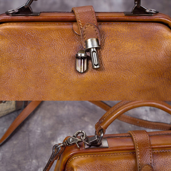 Handmade Genuine Leather Vintage Handbag Crossbody Shoulder Bags Purses Women nice