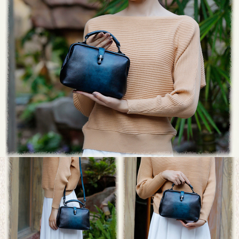 GIGI - Women's Small Leather Cross Body Handbag - Shoulder Bag with Lo –  The Real Handbag Shop