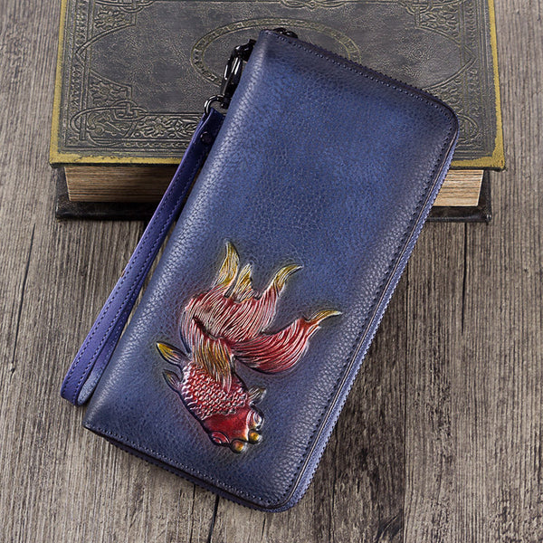 Handmade Genuine Leather Vintage Long Wallet Purse Clutch Accessories Gift Women chic
