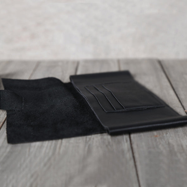 Women Slim Leather Clutch Wallet Purse Black Leather Wallets for Women