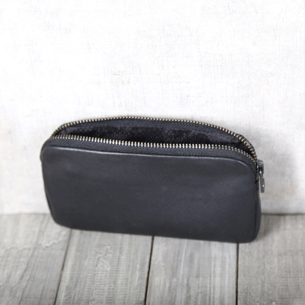 Handmade Genuine Leather Wallet Clutches Handbags Phone Case Women Men Handmade