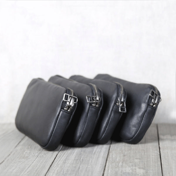 Handmade Genuine Leather Wallet Clutches Handbags Phone Case Women Men unique