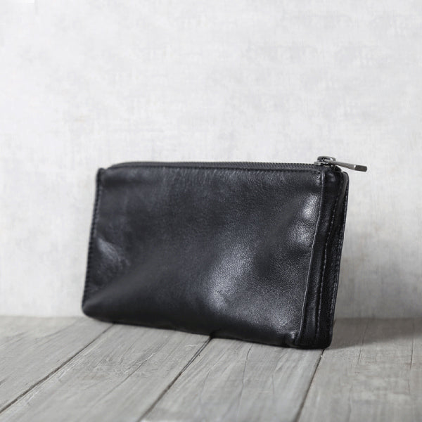 Handmade Genuine Leather Wallet Clutches Handbags Phone Case Women Men Minimalism gift