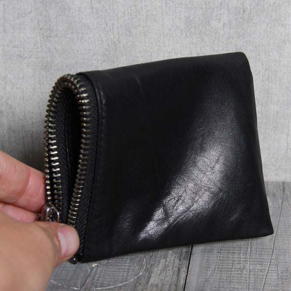 Cool Womens Black Leather Zip Clutch Wallet Leather Wallets for Women