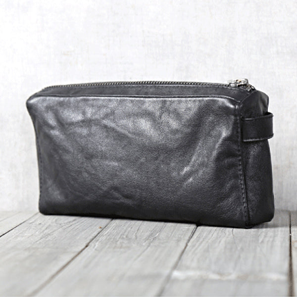 Handmade Genuine Leather Wallet Clutches Handbags Phone Case Women Men fine