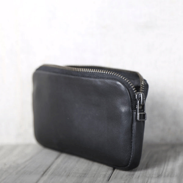 Handmade Genuine Leather Wallet Clutches Handbags Phone Case Women Men gift