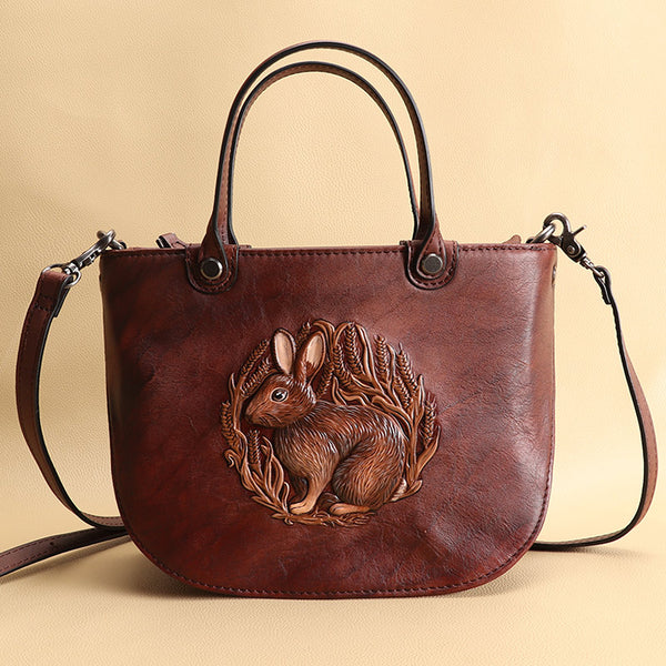 Handmade Ladies Embossed Leather Crossbody Purse Handbags For Women Accessories