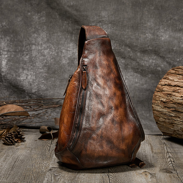 Handmade Ladies Genuine Leather Backpack Purse Small Rucksack Bag For Women