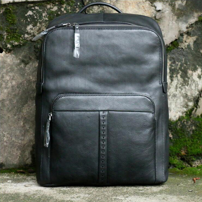 affordable women's laptop backpack Large Ladies Genuine Leather Rucksack Backpack Purse With Laptop Sleev – igemstonejewelry