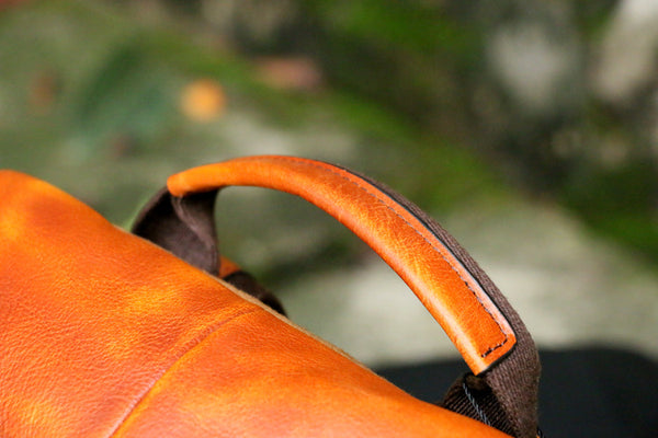 Handmade Ladies Genuine Leather Rucksack Backpack Purse With Laptop Sleeve For Women Cowhide