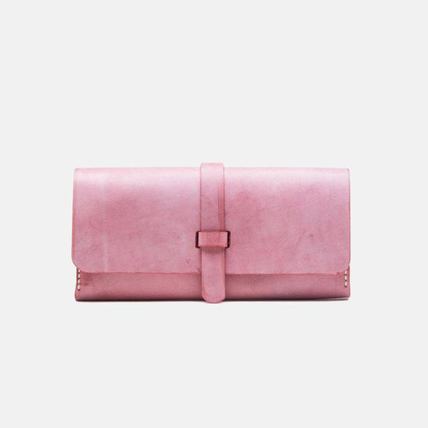 Chic Womens Pink Leather Long Wallets Clutch Bags Purses for Women