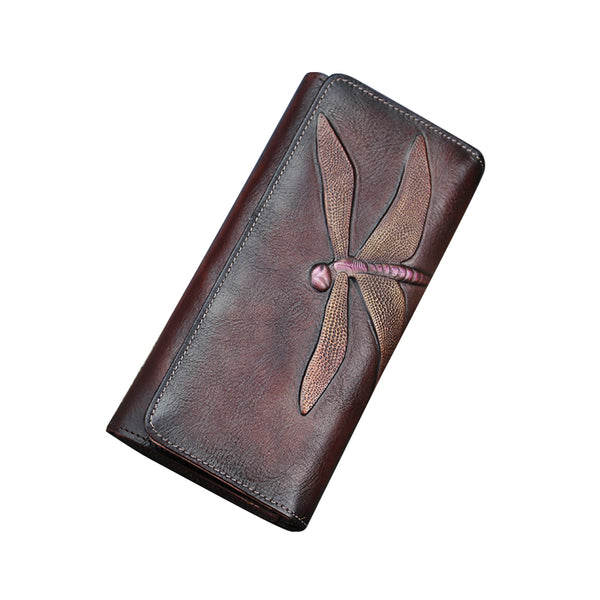 Handmade Leather Long Wallet Purse Clutch Accessories Women