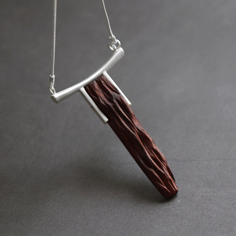 Handmade Rosewood Pendant Long Necklace Jewelry Accessories Gifts Women Men chic