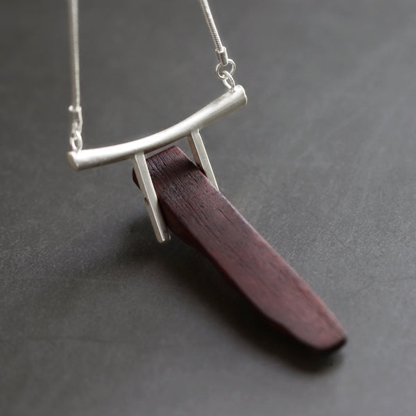 Handmade Rosewood Pendant Long Necklace Jewelry Accessories Gifts Women Men