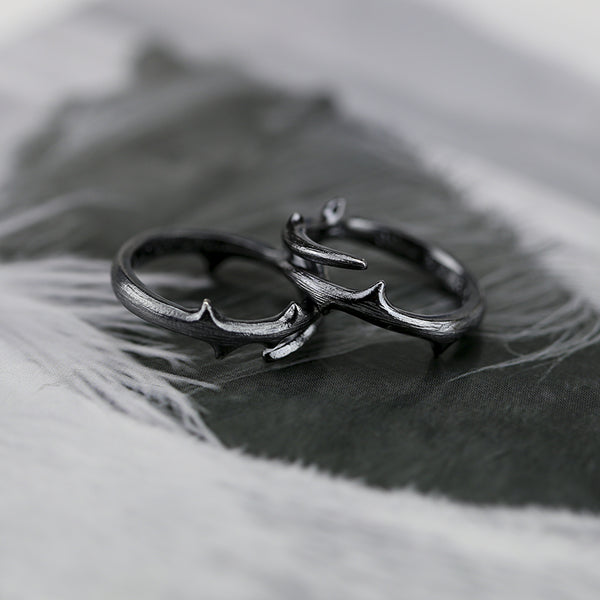Handmade Sterling Silver Couple Rings Lovers Rings Jewelry Accessories Women Men