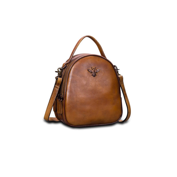 Handmade Vintage Genuine Leather Handbag Crossbody Shoulder Bags Purses Women