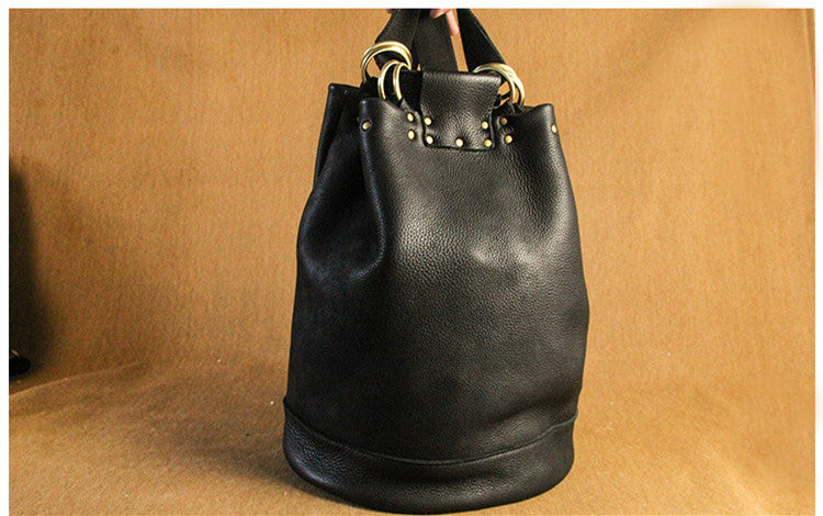 Handmade Vintage Womens Brown Leather Backpack Bag Purses Cool Backpacks for Women Fashion
