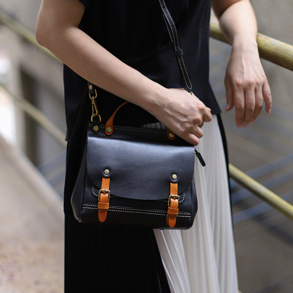 Handmade Women's Genuine Leather Satchel Backpack Purse Cross Shoulder  Bag For Women Affordable