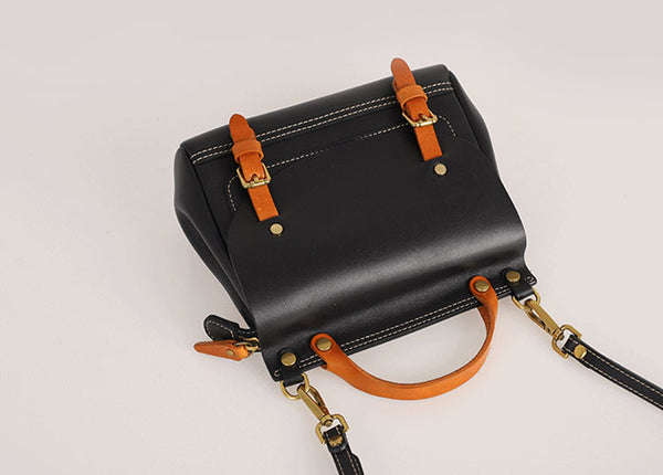 Handmade Women's Genuine Leather Satchel Backpack Purse Cross Shoulder  Bag For Women Cute