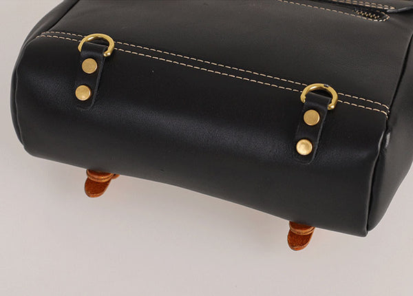 Handmade Women's Genuine Leather Satchel Backpack Purse Cross Shoulder  Bag For Women Details