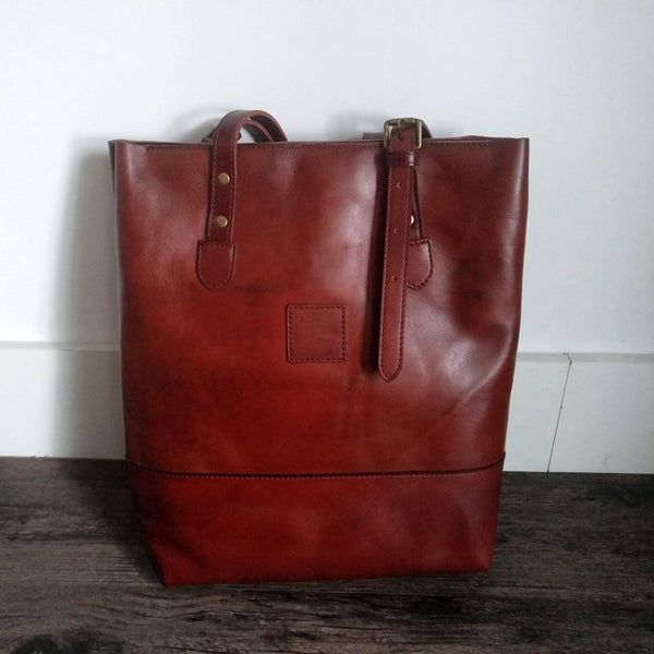 Handmade Womens Brown Leather Tote Bag Handbags Shoulder Bag best